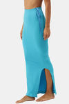 Red Rose Cotton Infused Medium Control Flared Saree Shapewear - Aqua Blue — thumbnail 3
